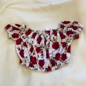 White Off the shoulder Blouse